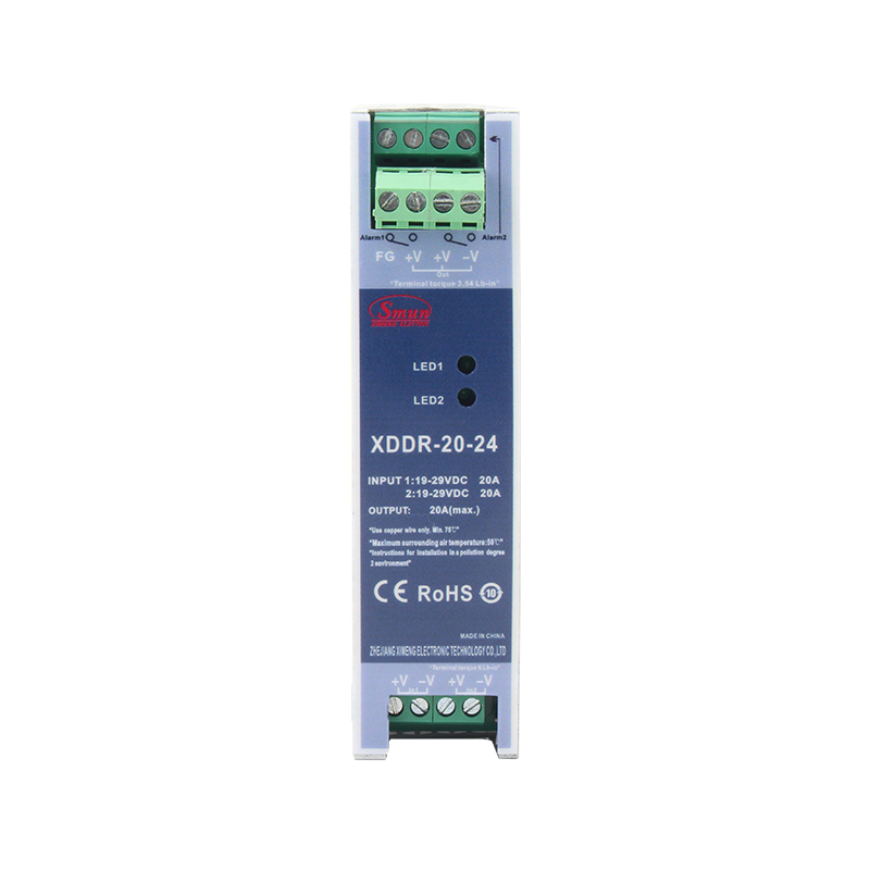 XDDR-20/DRDN-20 20A Din 레일 유형 이중화 모듈 12V/24V/48V 지원 1+1 및 N+1 이중화 시스템
