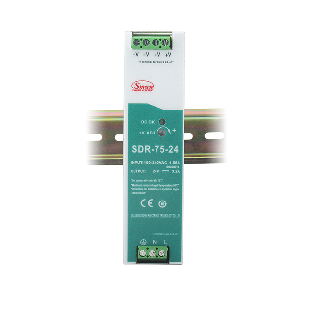 SDR-75 75W 얇은 DIN 레일 전원 공급 장치