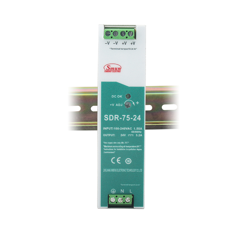 SDR-75 75W 얇은 DIN 레일 전원 공급 장치