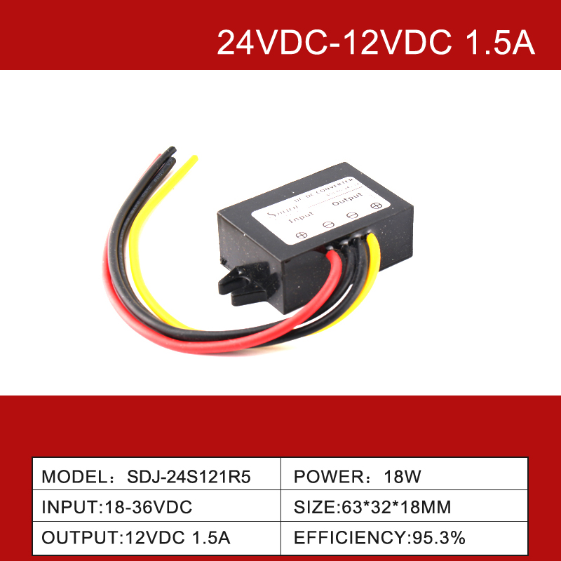 24VDC~12VDC 1.5A~100A 스텝다운 비절연 DC-DC 벅 전력 컨버터