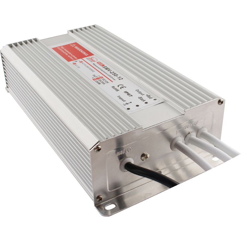 SMV 시리즈 10W~1000W 5V/12V/15V/24V/48V 정전압 단일 출력 방수 IP67 LED 드라이버