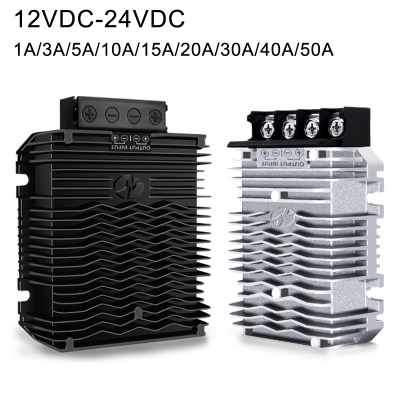 12VDC ~ 24VDC 1-50A 비절연 IP68 방수 부스트 스텝업 DC-DC 컨버터 