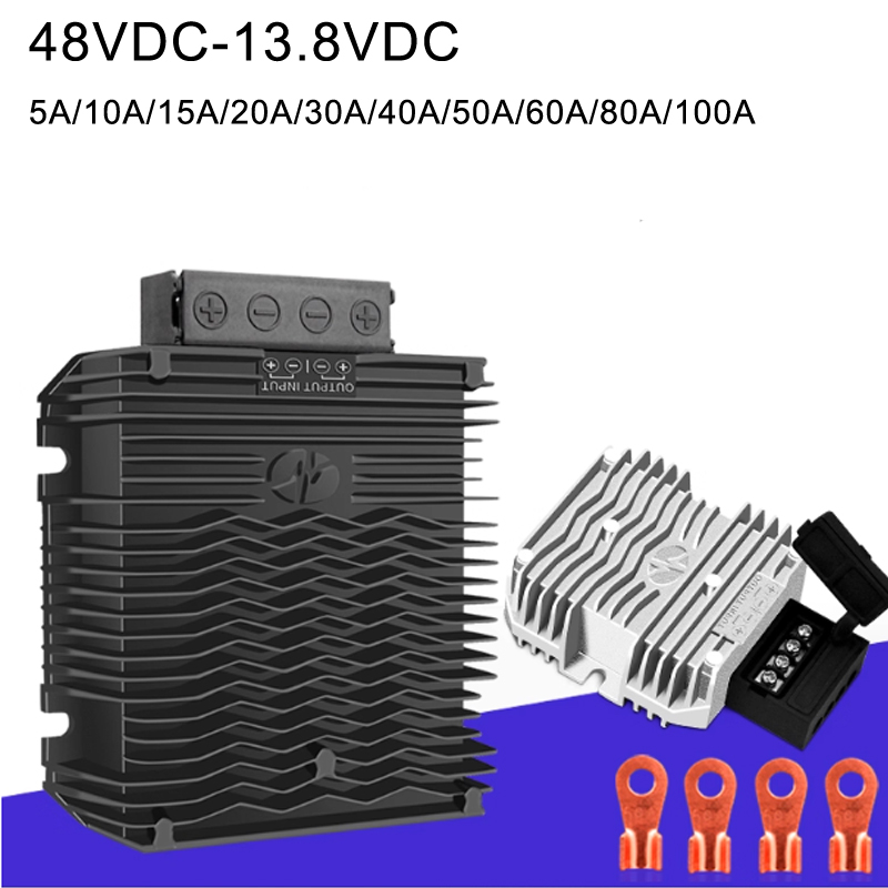 36V/48VDC~13.8VDC 5A~100A 단일 출력 강압 IP68 비절연 DC-DC 컨버터 