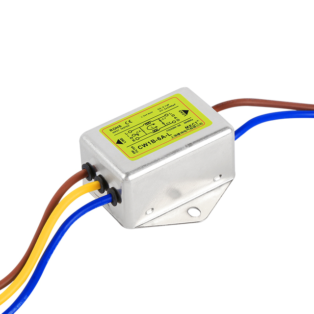 CW1B-1A/3A/6A/10A-L 115/250VAC 라인 유형 단상 EMI 전력 필터