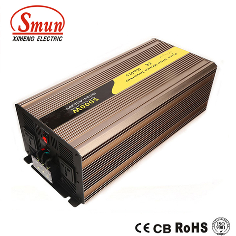 5000W 순수 사인파 인버터 - DC 12V/24V/48V - AC, 10000W 서지, 90% 효율