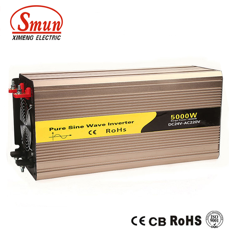 5000W 순수 사인파 인버터 - DC 12V/24V/48V - AC, 10000W 서지, 90% 효율